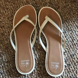 White flip flops